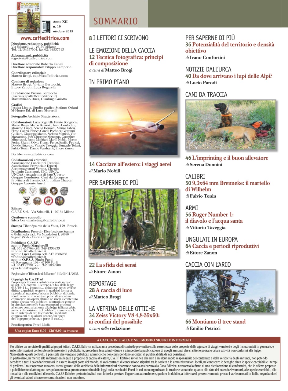 Caccia Magazine Preview Pages