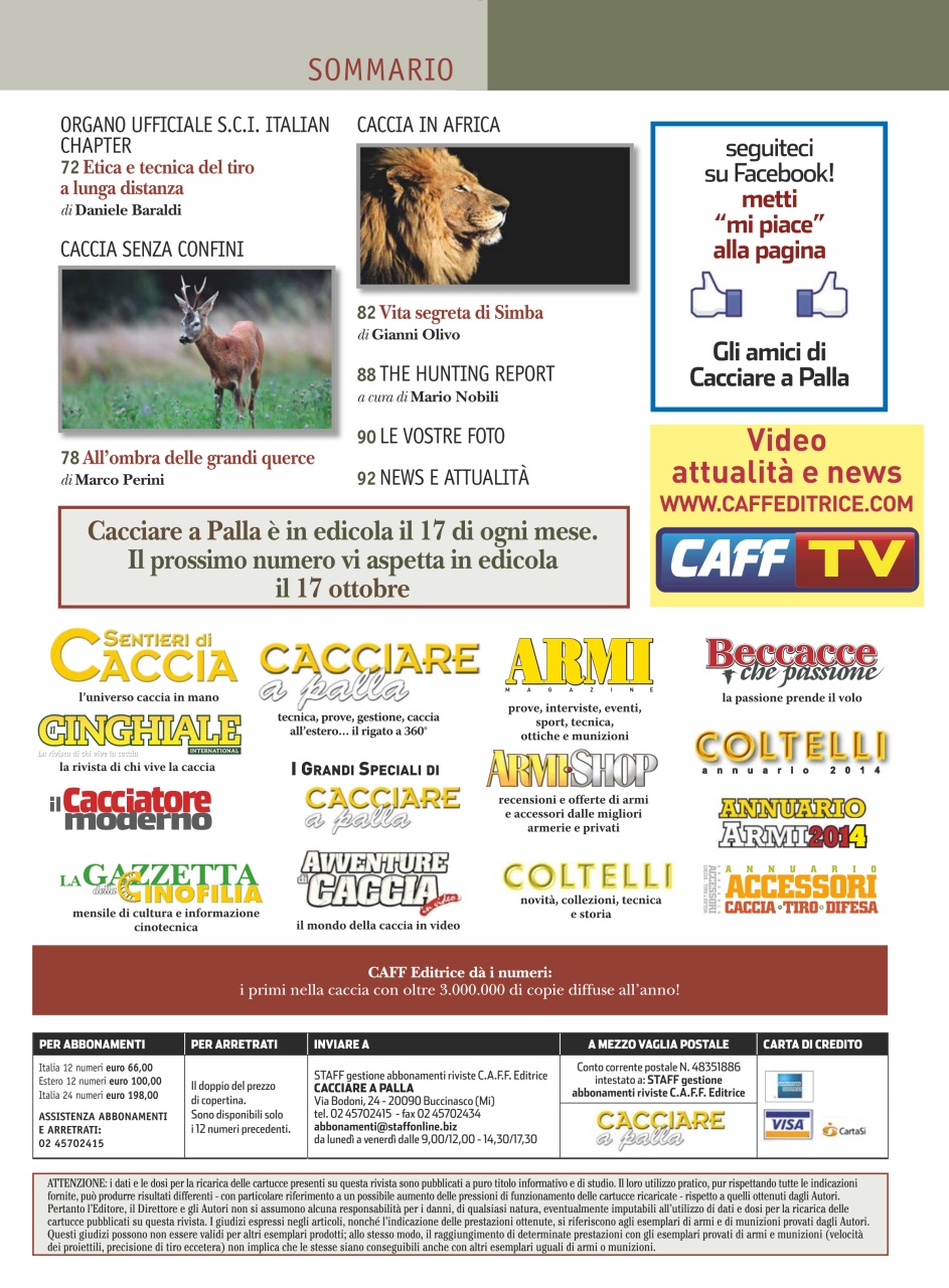 Caccia Magazine Preview Pages