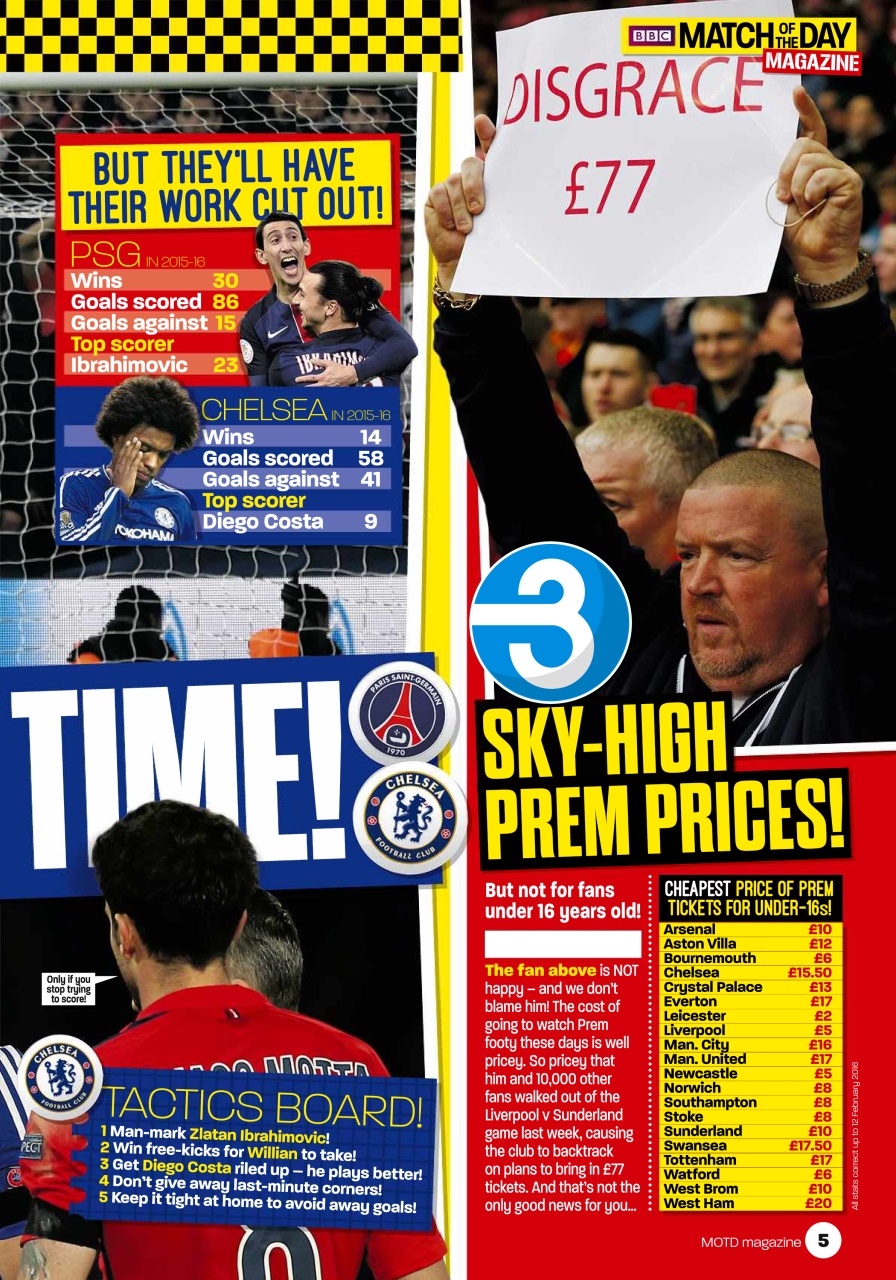 Match of the Day Preview Pages