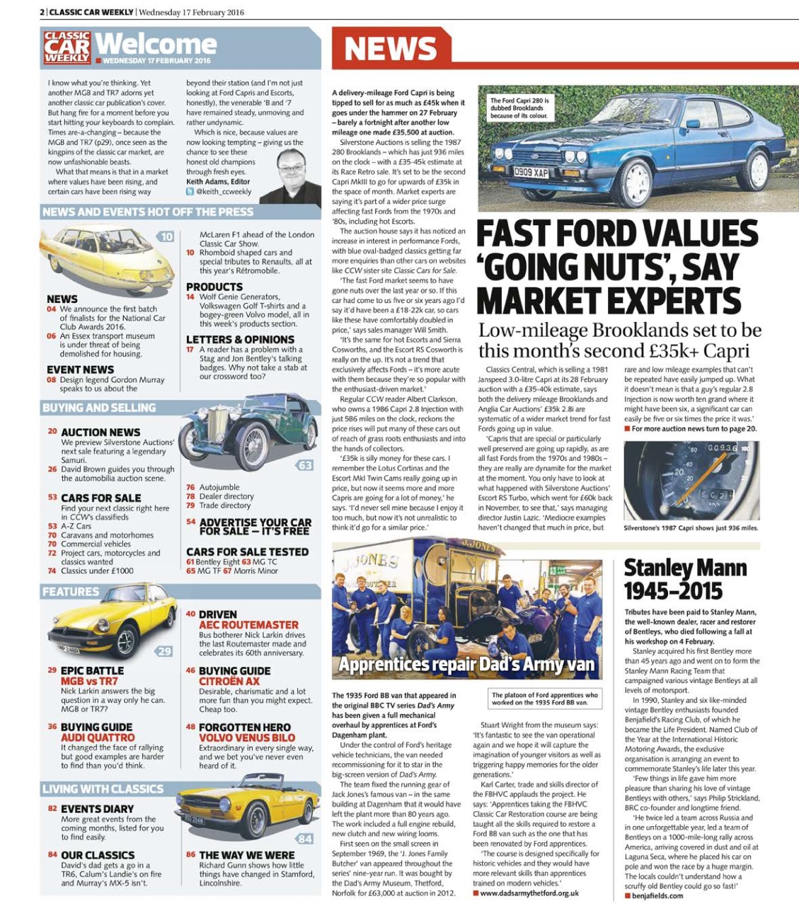 Classic Car Weekly Preview Pages