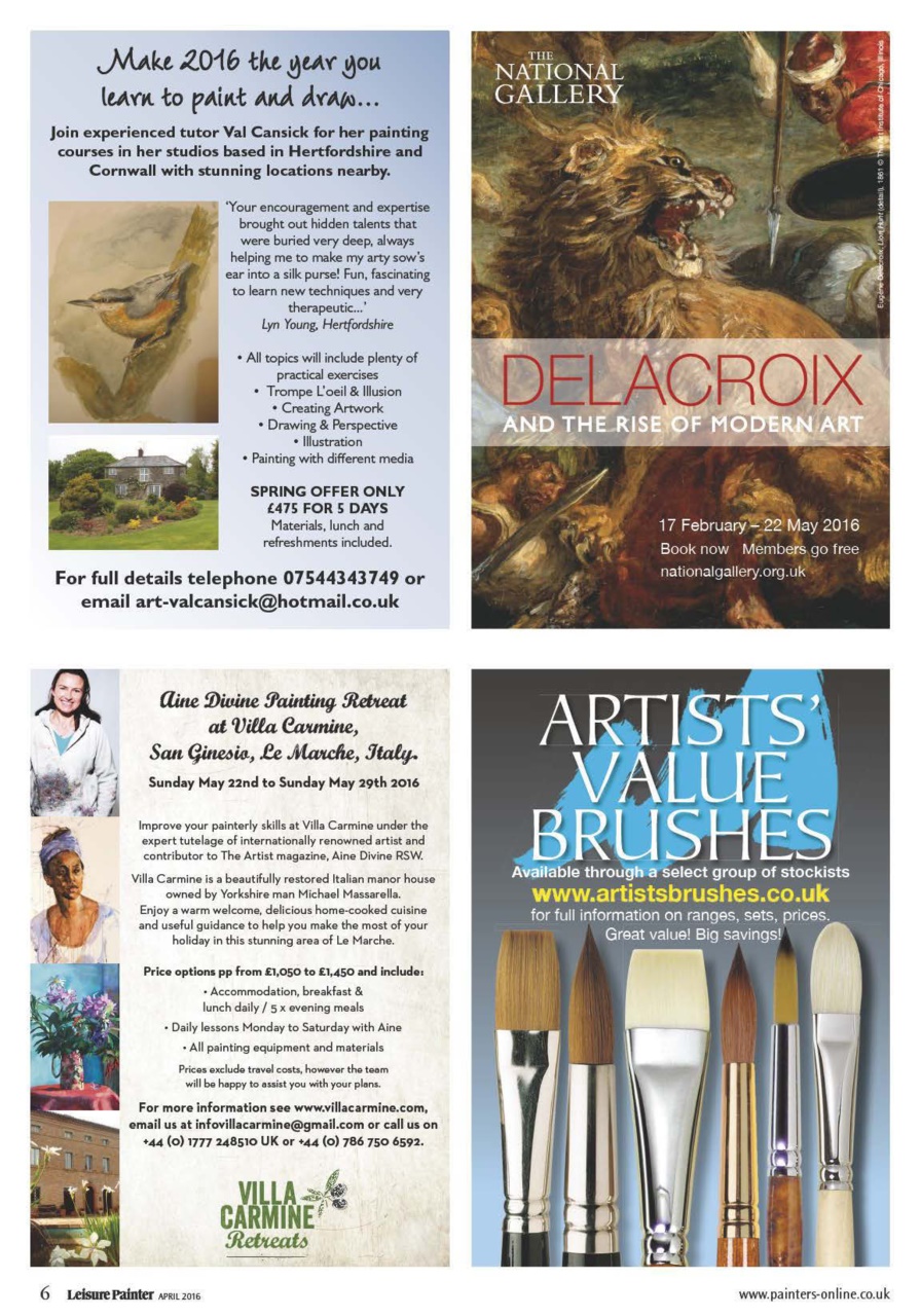Leisure Painter & The Artist Preview Pages