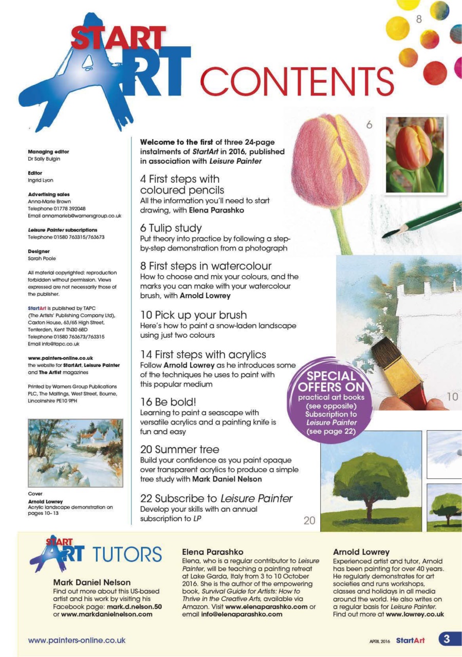 Start Art Preview Pages