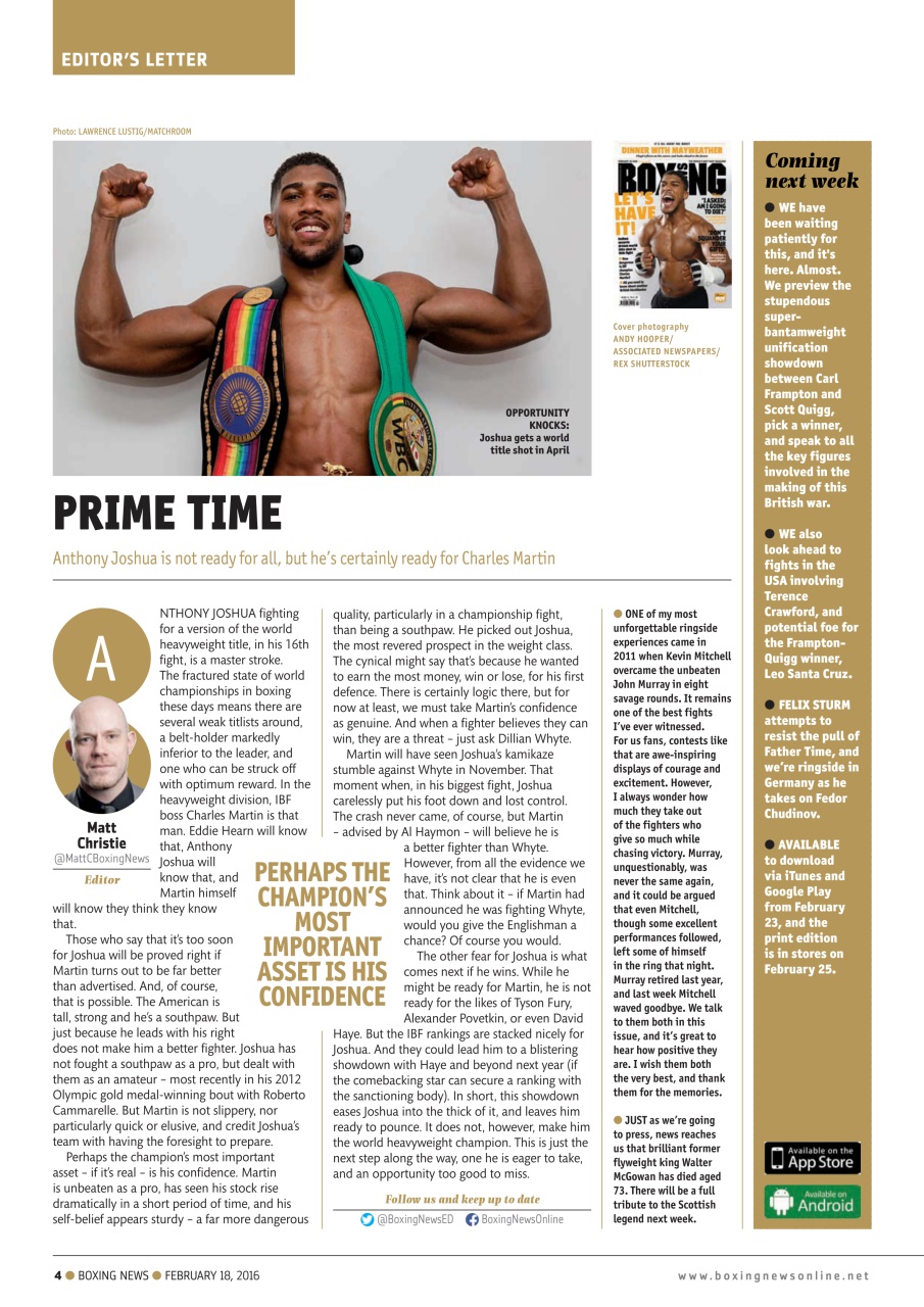 Boxing News Preview Pages