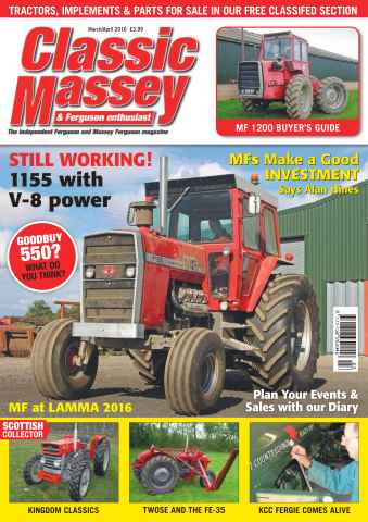 Classic Massey issue No. 61 Still Working! 1155 with V-8 power.