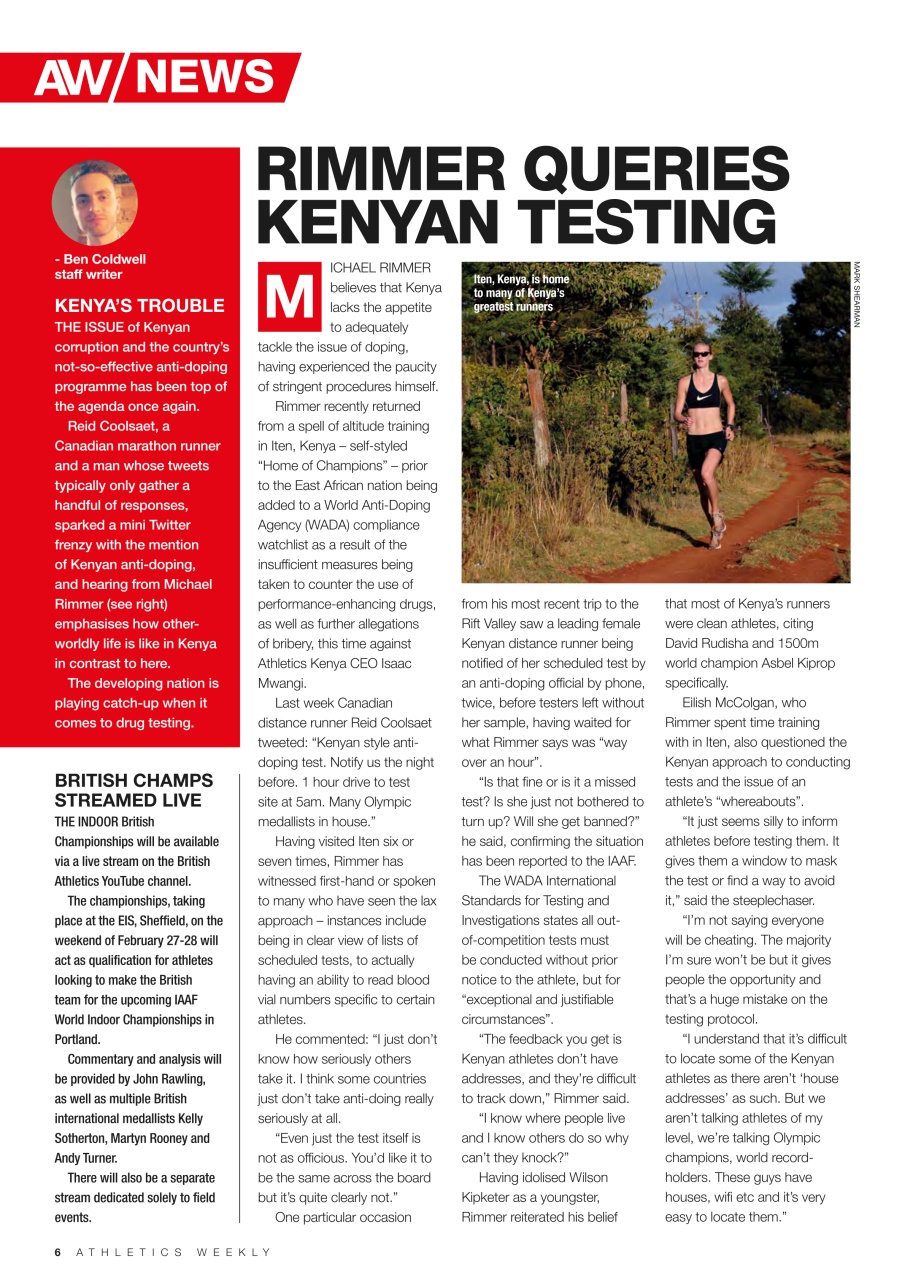 AW – Athletics Weekly Magazine Preview Pages