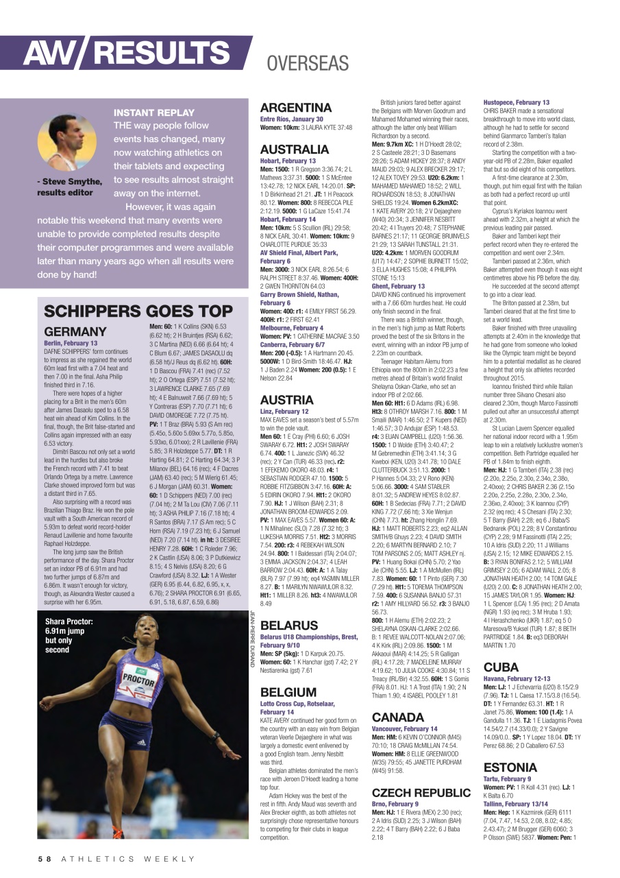 AW – Athletics Weekly Magazine Preview Pages