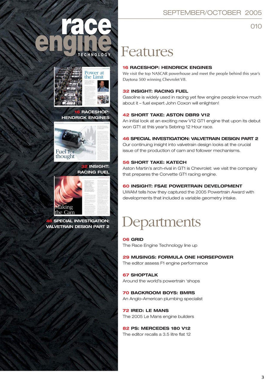 Race Engine Technology Preview Pages