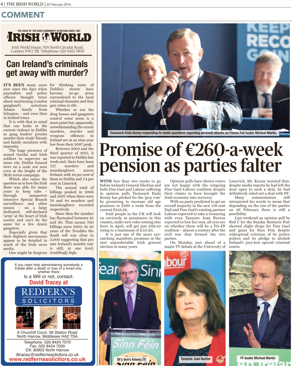 Irish World Preview Pages