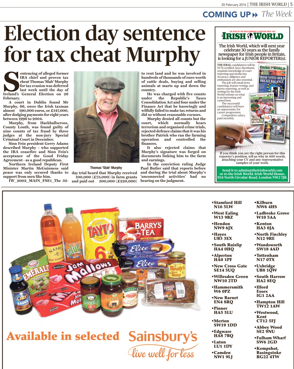 Irish World Preview Pages