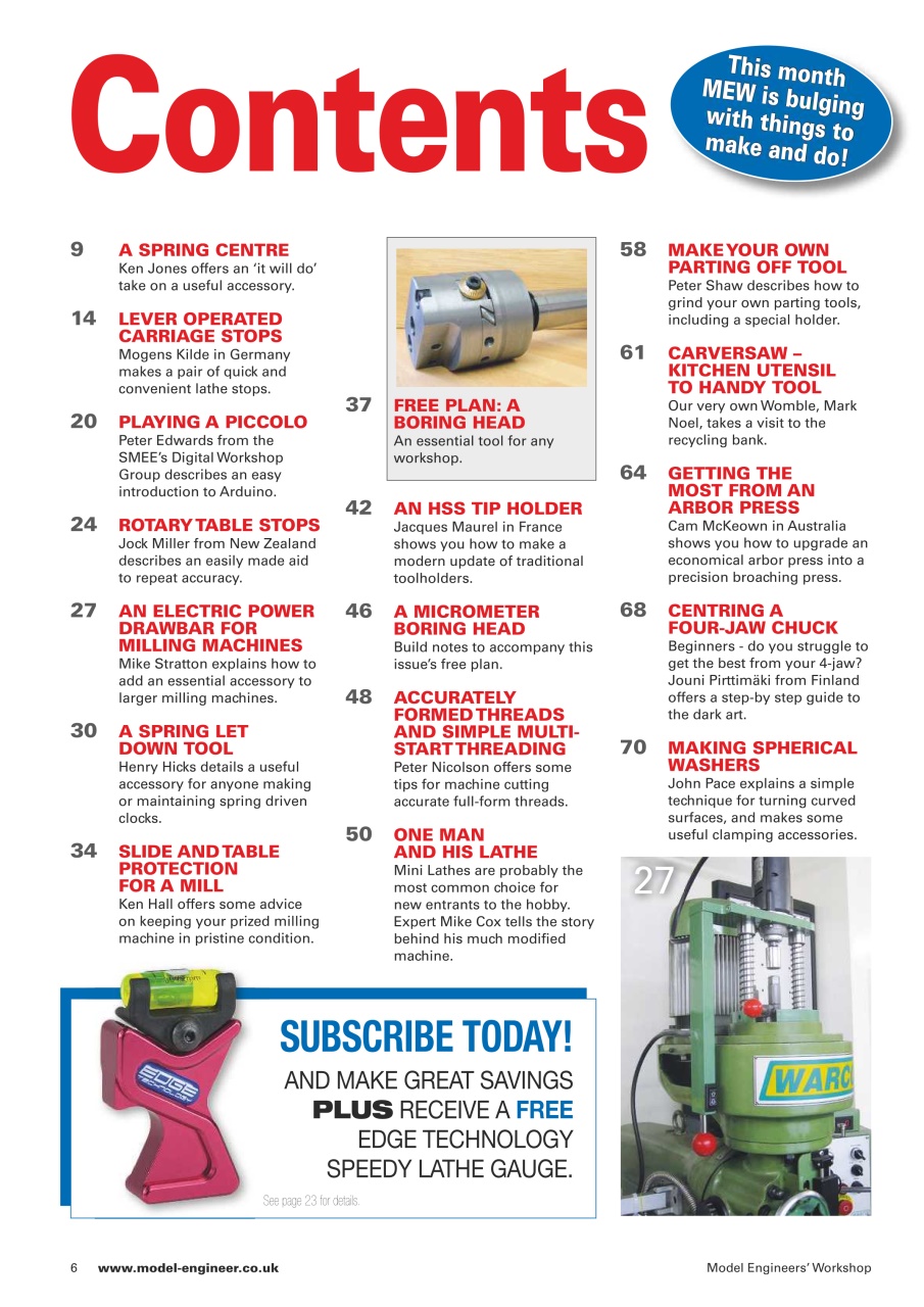 Model Engineer & Workshop Magazine Preview Pages