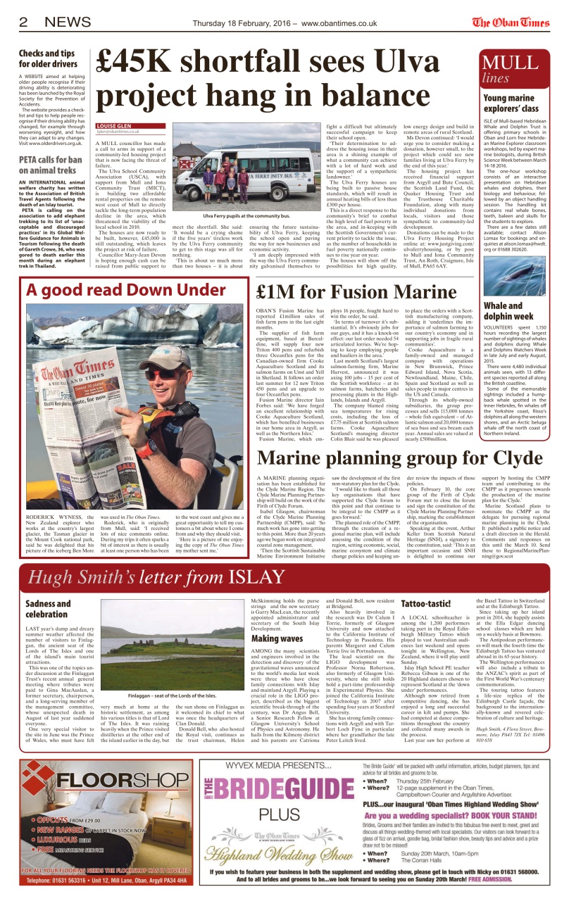 The Oban Times & Lochaber Times Preview Pages