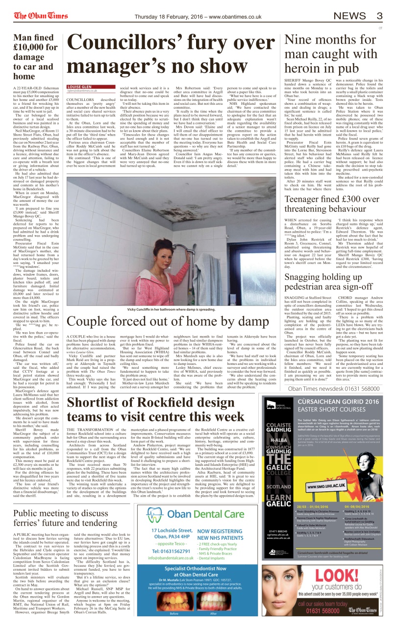 The Oban Times & Lochaber Times Preview Pages