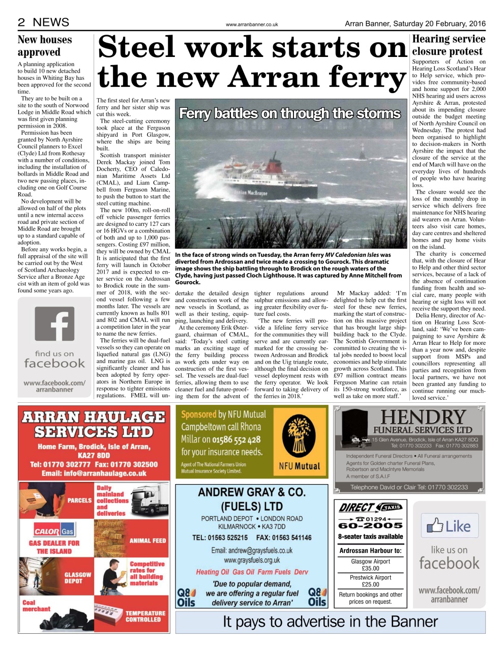 Arran Banner Preview Pages