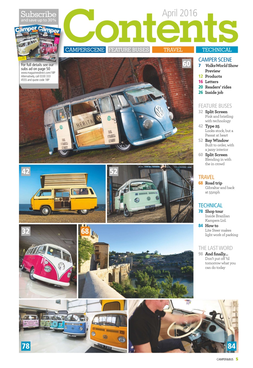 VW Camper Preview Pages