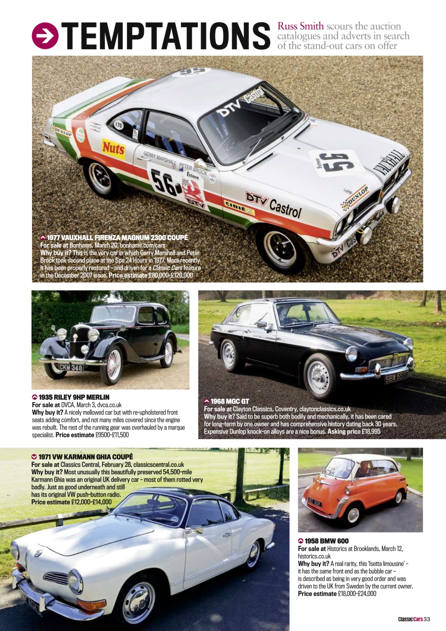 Classic Cars Preview Pages