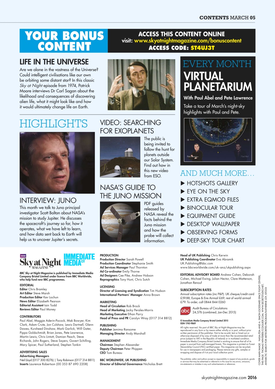 BBC Sky at Night Magazine Preview Pages