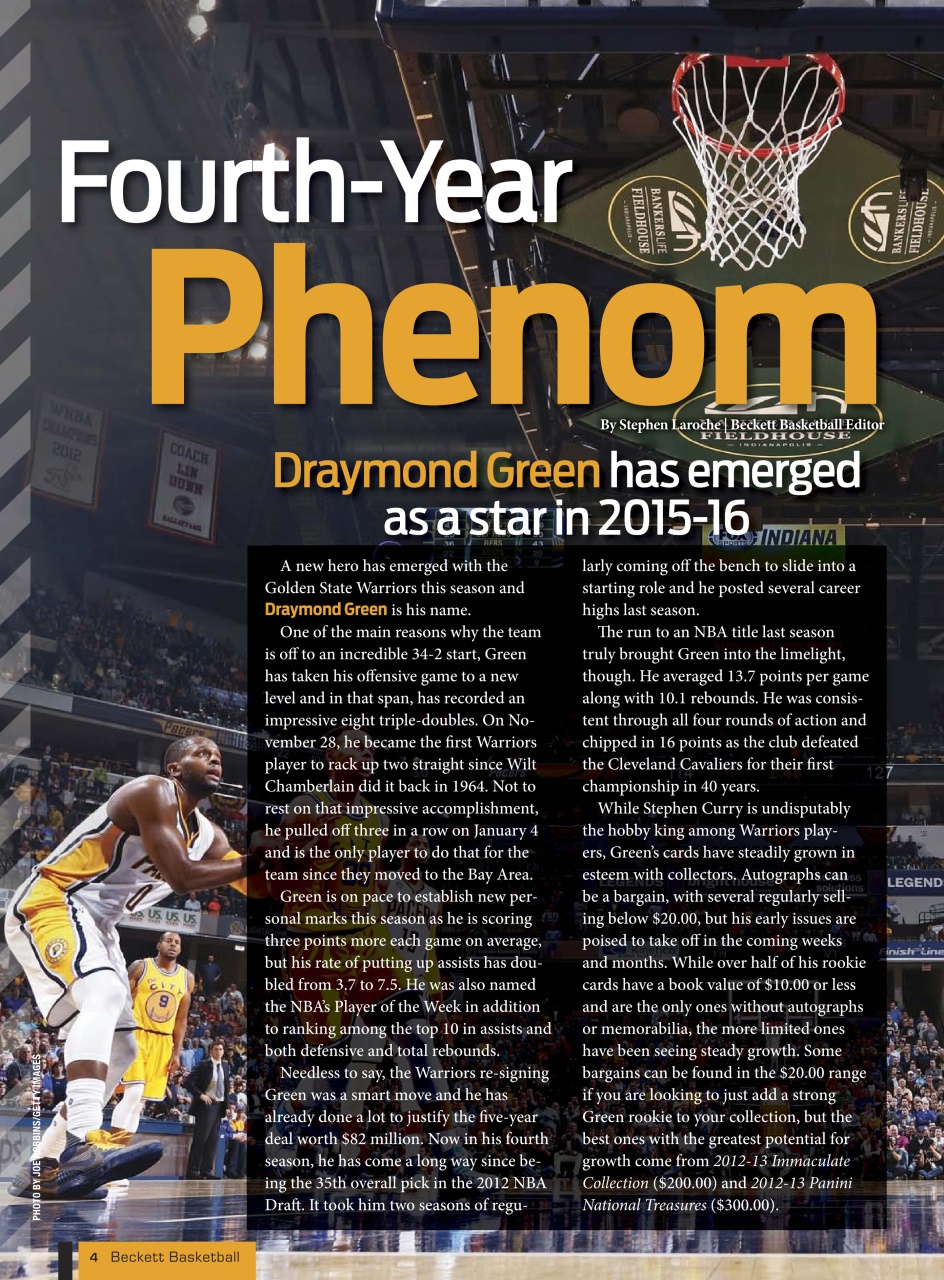 Beckett Basketball Magazine Preview Pages