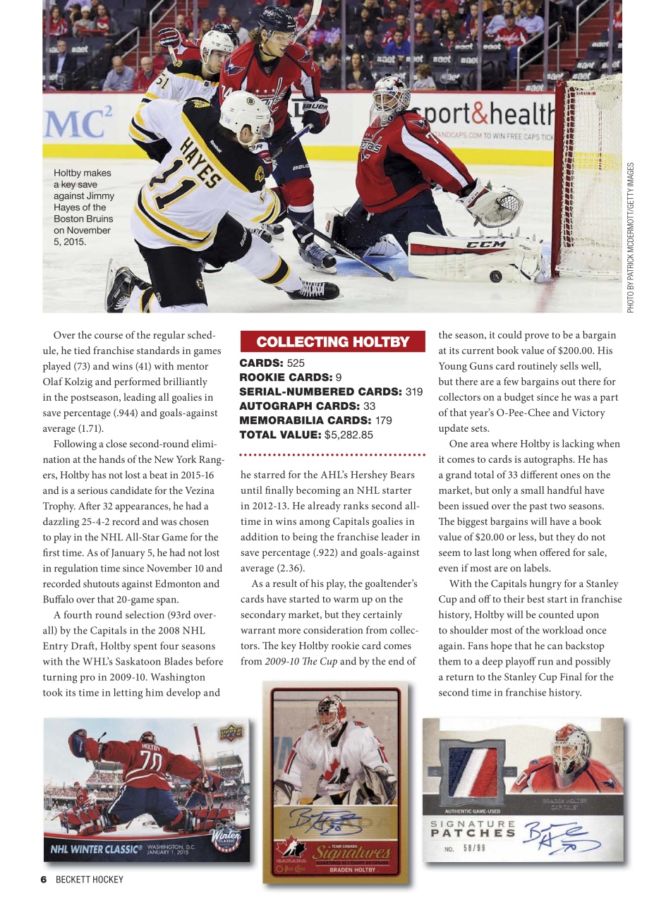 Beckett Hockey Magazine Preview Pages
