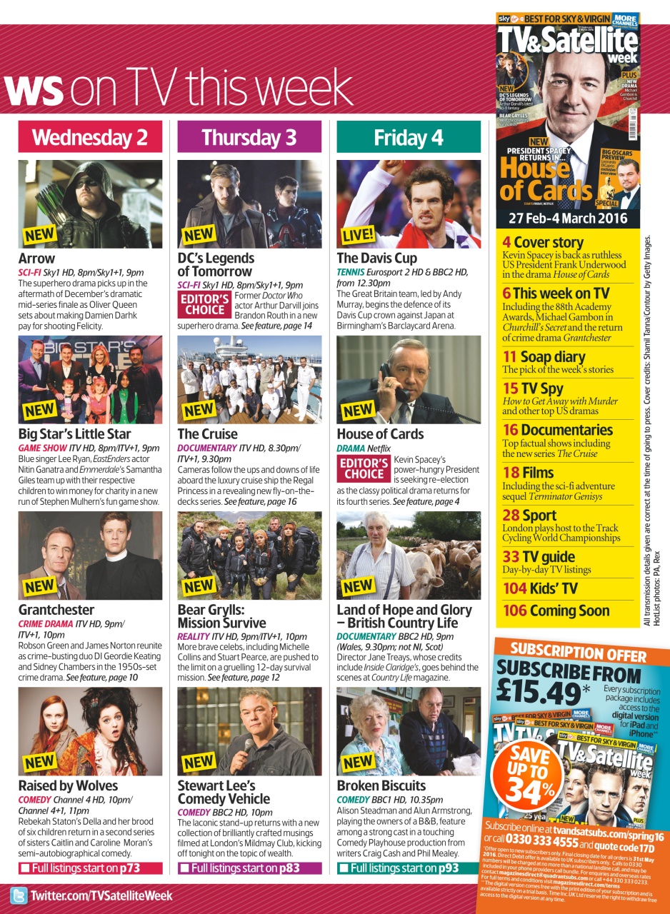 TV & Satellite Week Preview Pages