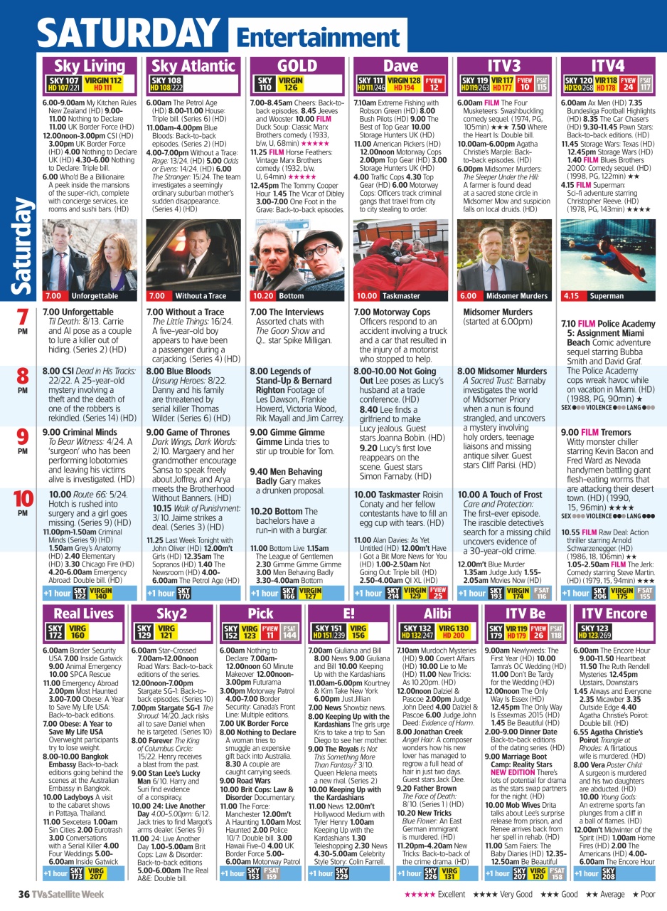 TV & Satellite Week Preview Pages