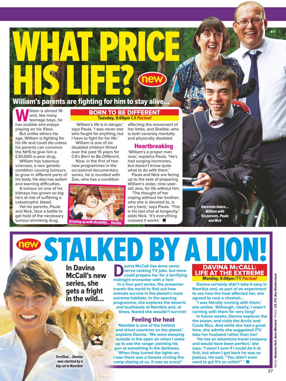 What's on TV Preview Pages