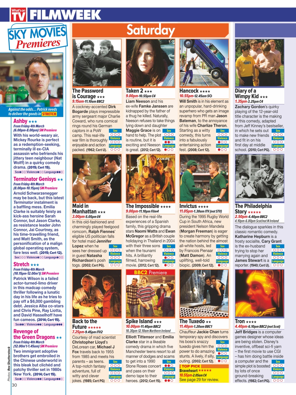 What's on TV Preview Pages