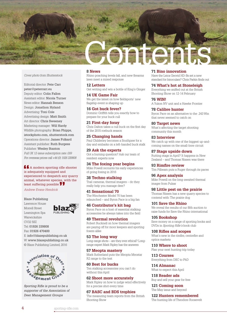Sporting Rifle Preview Pages