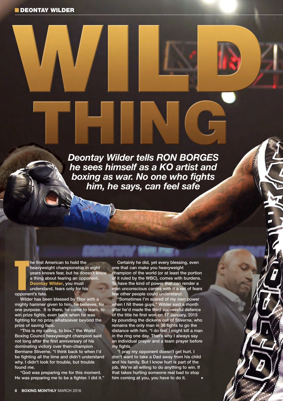 Boxing Monthly Preview Pages