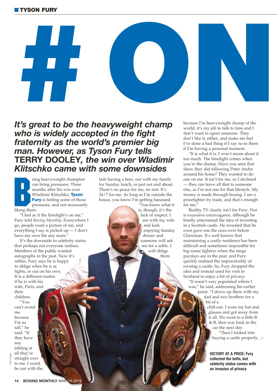 Boxing Monthly Preview Pages