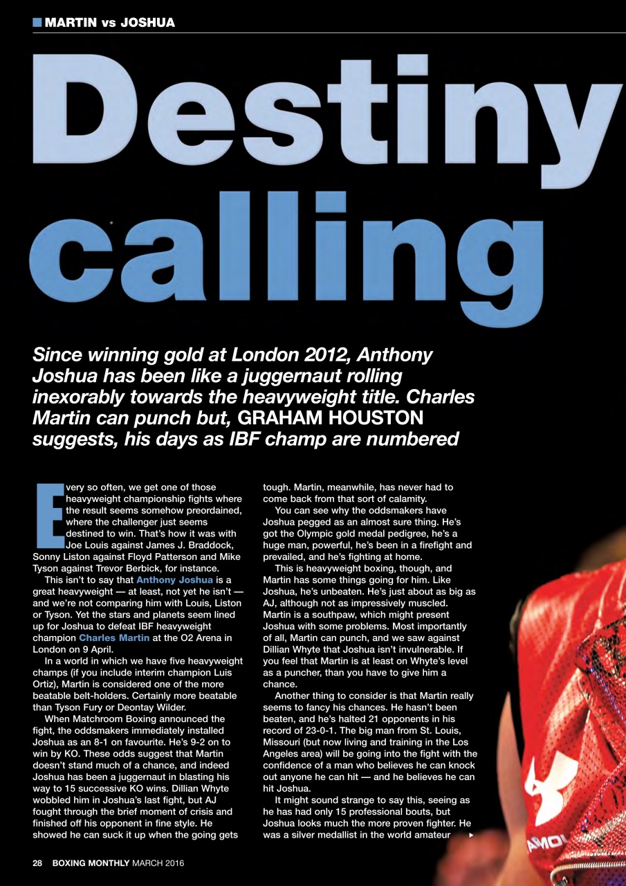 Boxing Monthly Preview Pages