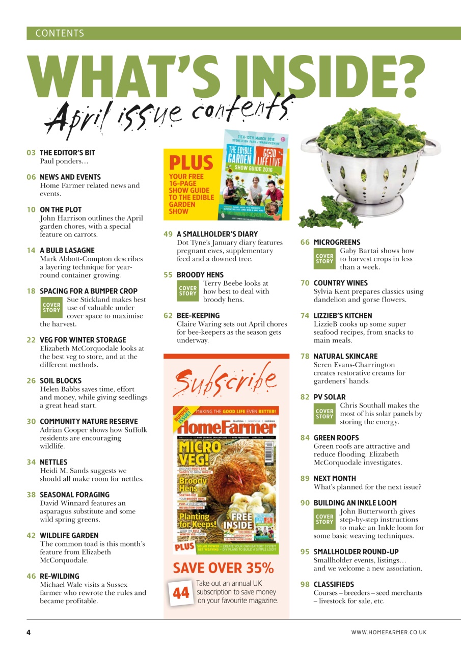 Home Farmer Magazine Preview Pages
