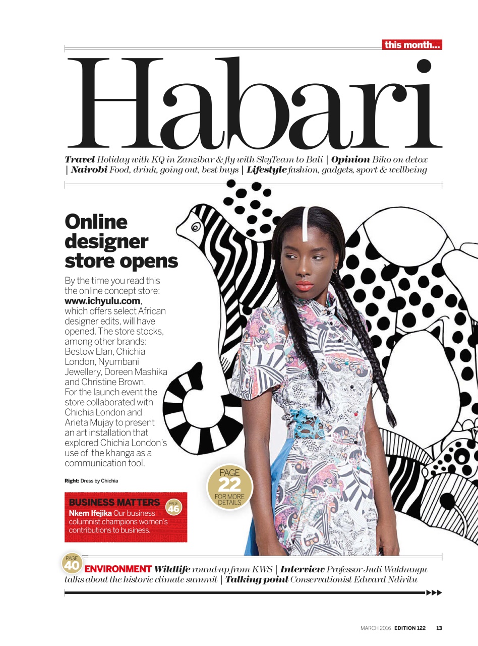 MSAFIRI – Kenya Airways Inflight Preview Pages