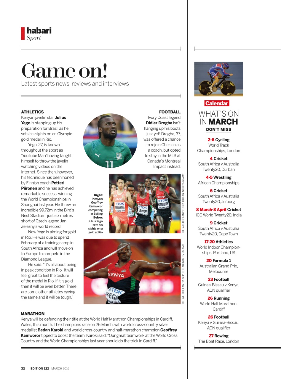 MSAFIRI – Kenya Airways Inflight Preview Pages