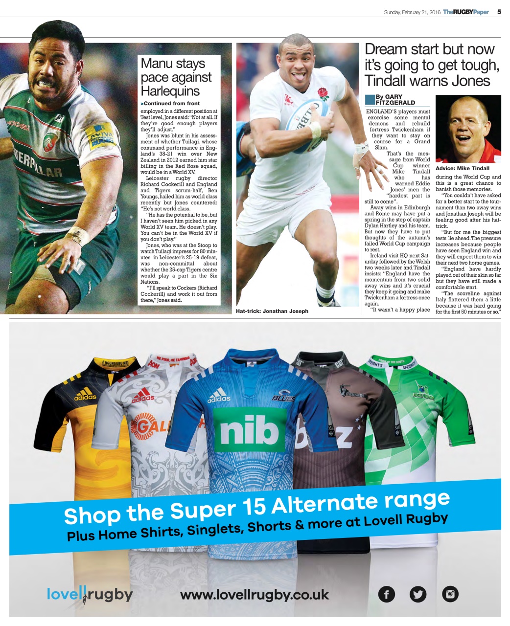 The Rugby Paper Preview Pages