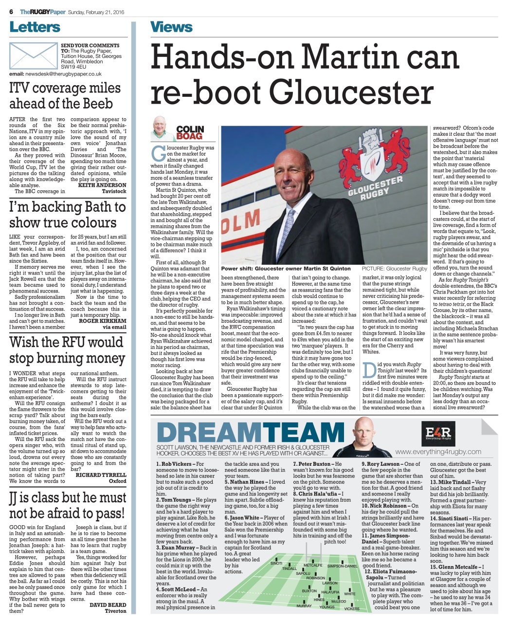 The Rugby Paper Preview Pages