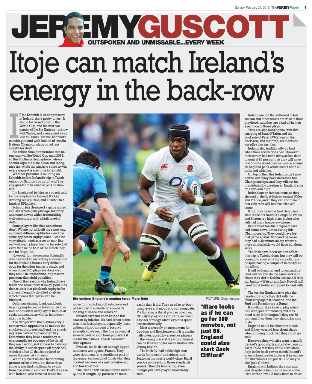 The Rugby Paper Preview Pages