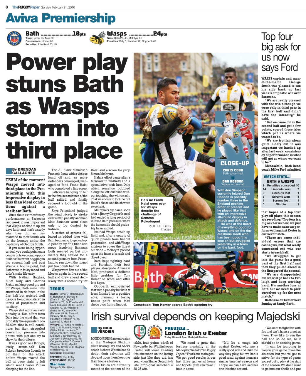 The Rugby Paper Preview Pages
