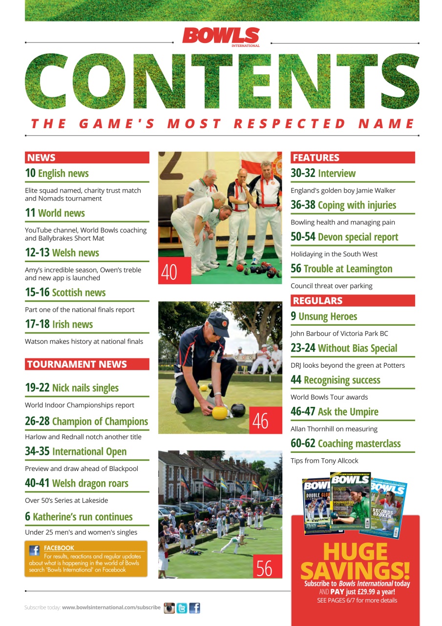 Bowls International Preview Pages