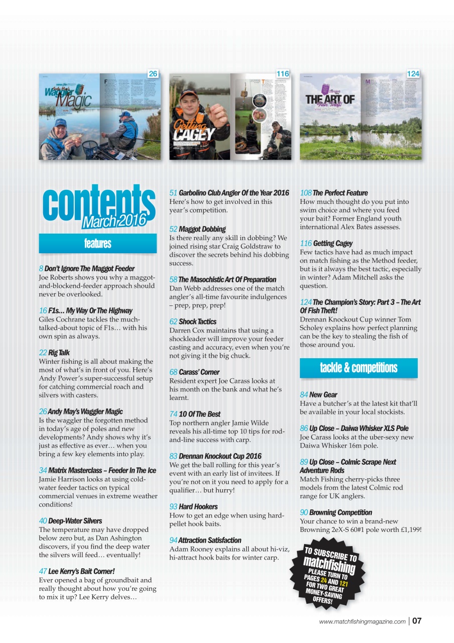 Match Fishing Preview Pages