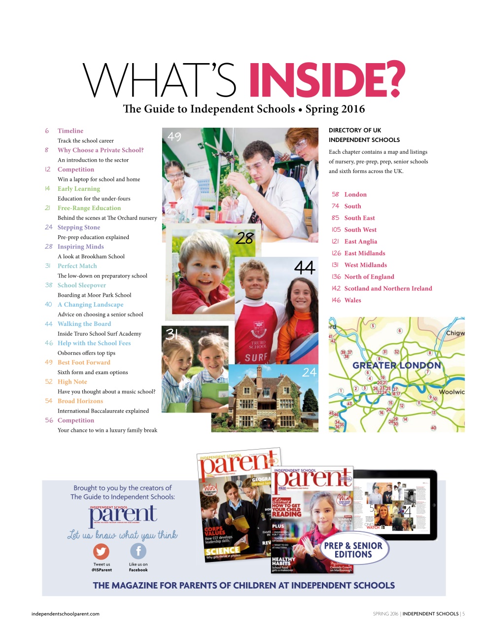 Independent School Parent Preview Pages