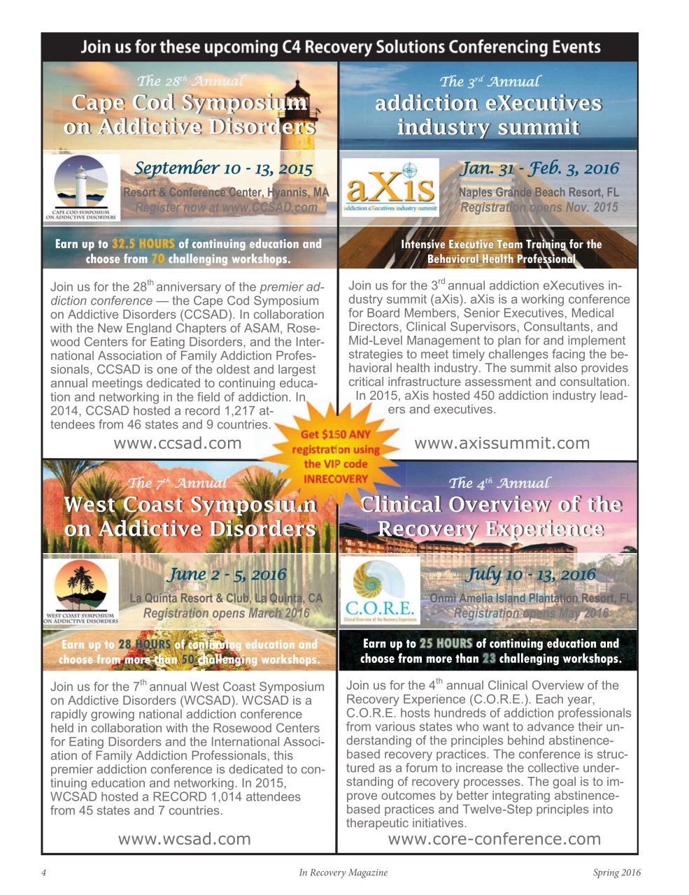 In Recovery Preview Pages