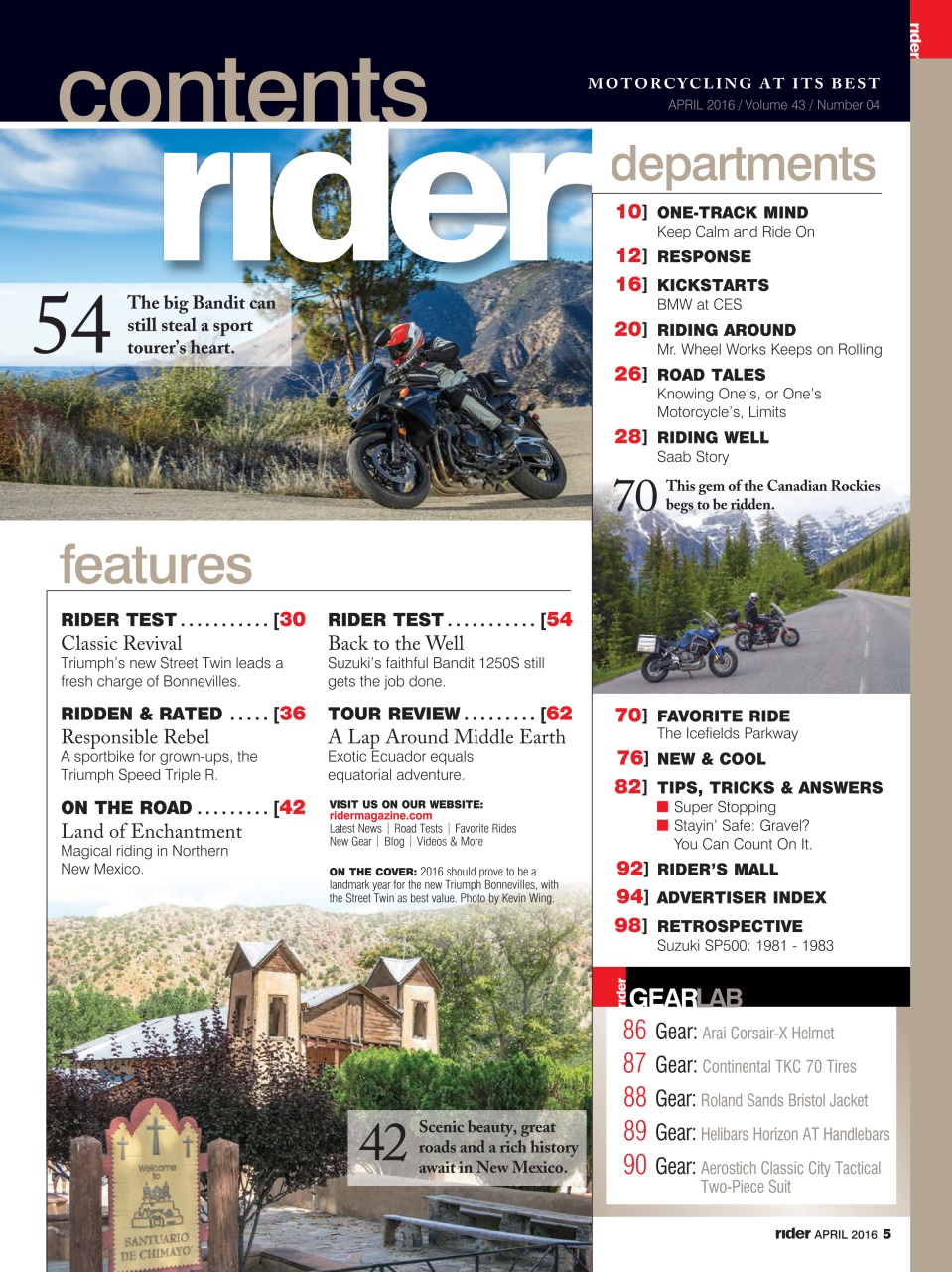 Rider Magazine Preview Pages