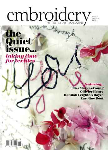 Embroidery Magazine issue March April 2016