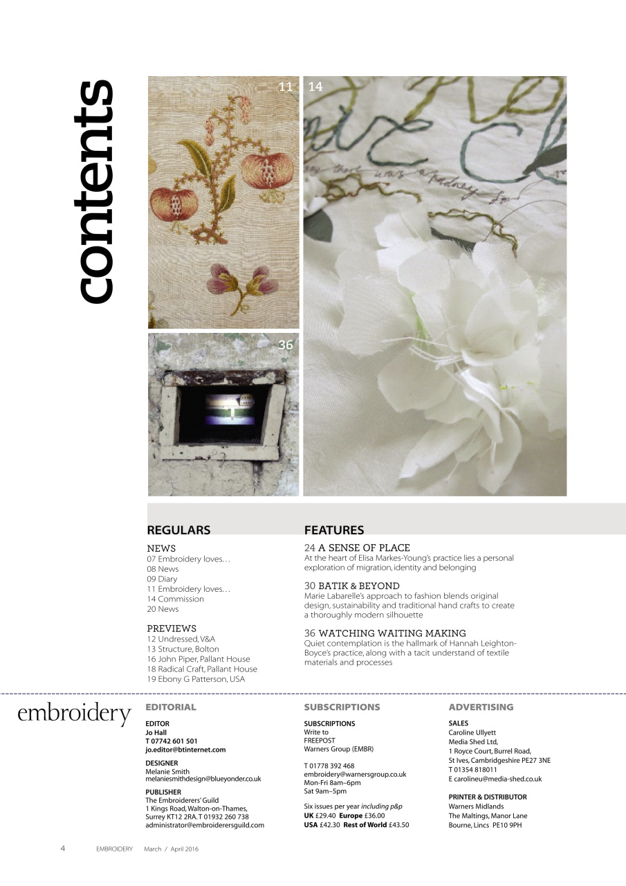 Embroidery Magazine Preview Pages