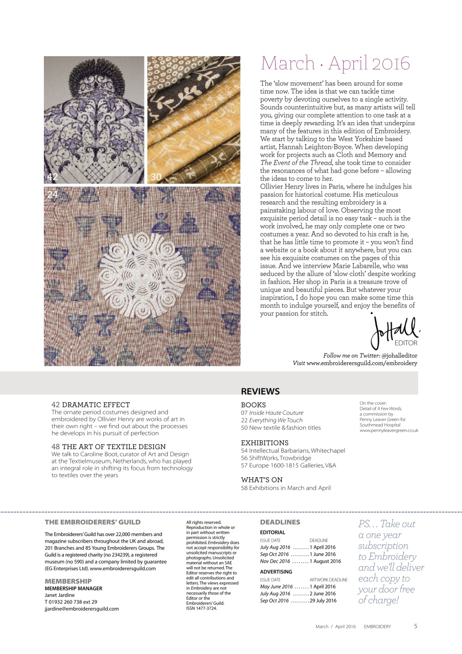 Embroidery Magazine Preview Pages