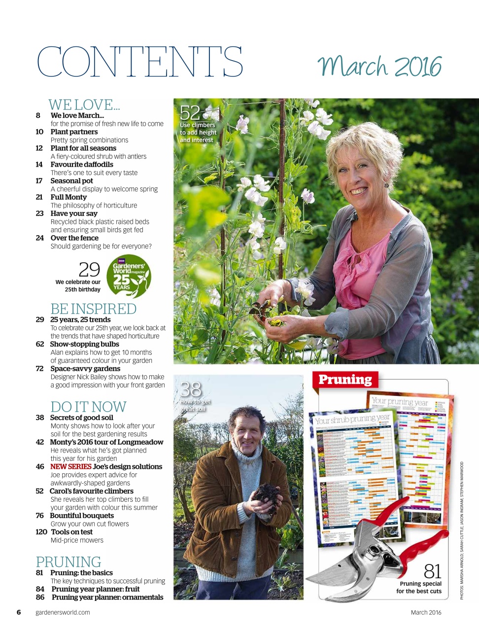 BBC Gardeners’ World Magazine Preview Pages