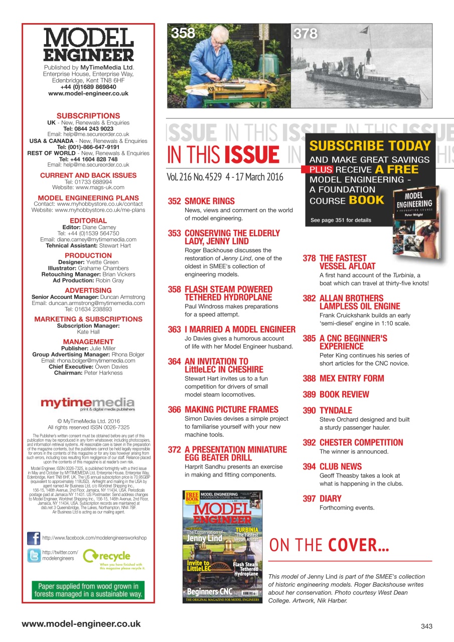 Model Engineer Preview Pages