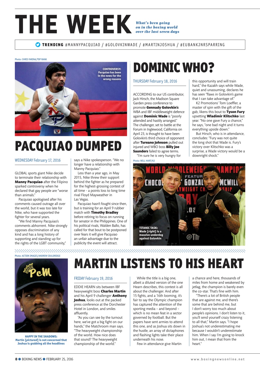 Boxing News Preview Pages