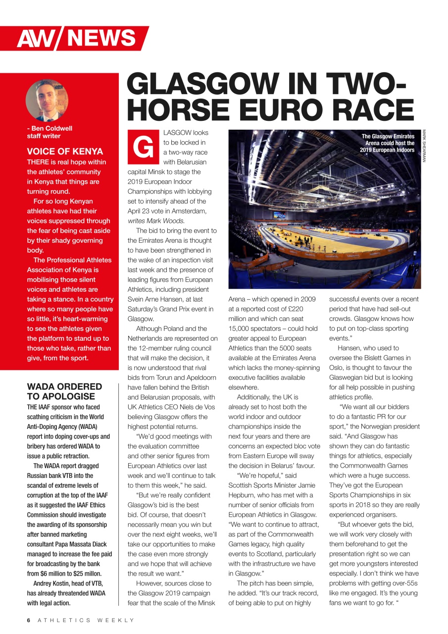 AW – Athletics Weekly Magazine Preview Pages