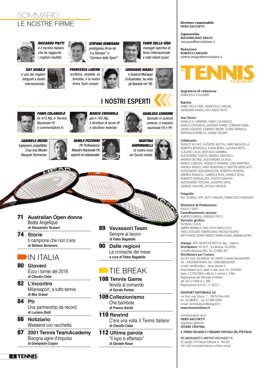 Il Tennis Italiano Preview Pages